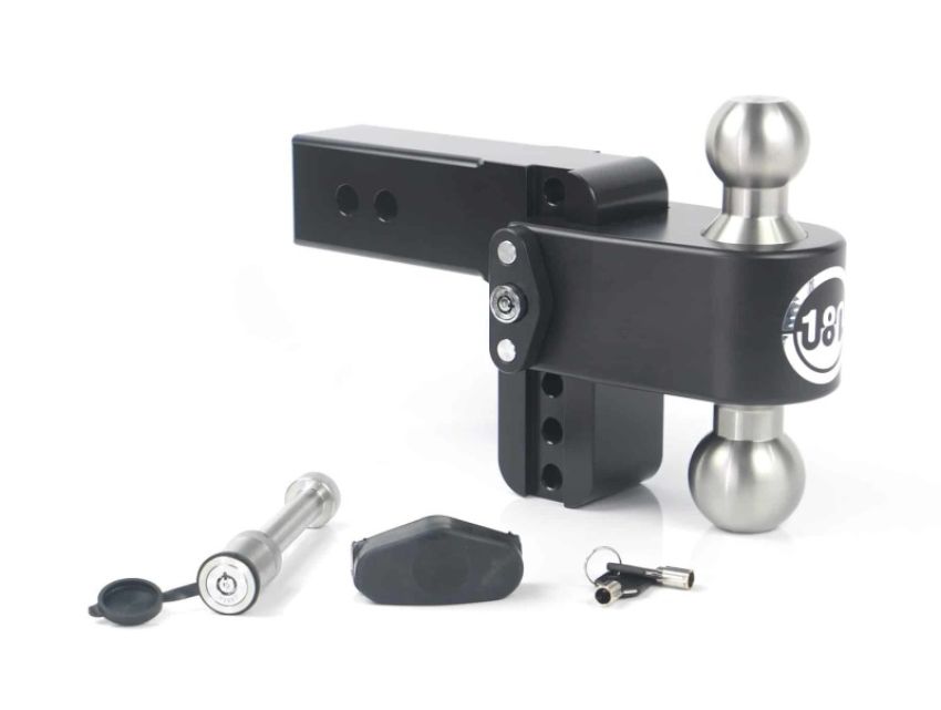 Weigh Safe LTB4-2.5-KA-CER-BLA 180 Hitch 4in Drop Hitch & 2.5in Shank (10K/18.5K GTWR) w/WS05 - Black Cerakote