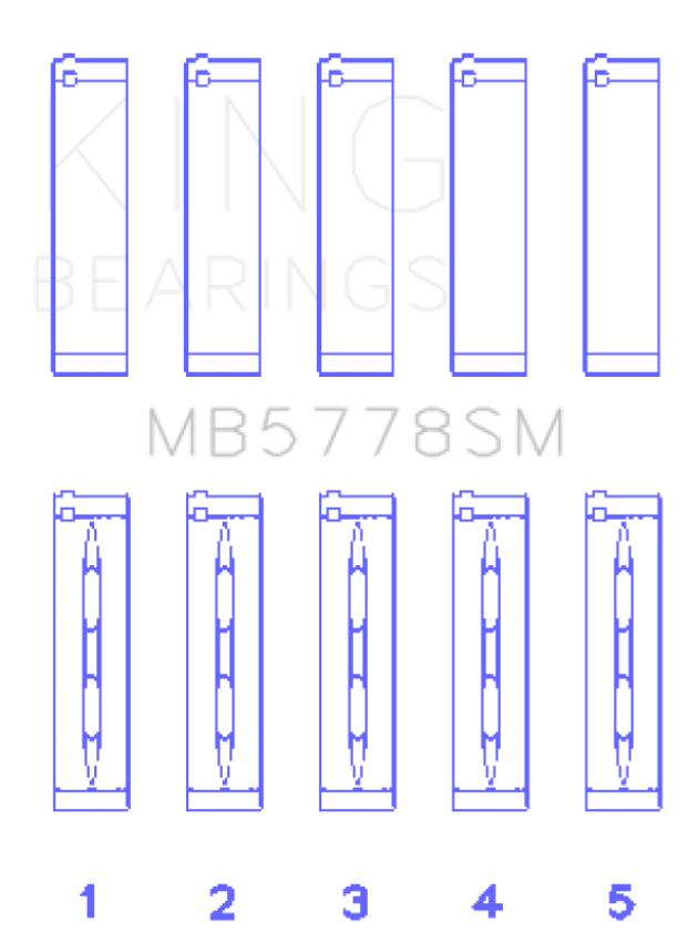King Audi/VW 1.8/2.0 TSI/TFSI (Size 0.25 Oversized) Main Bearing Set