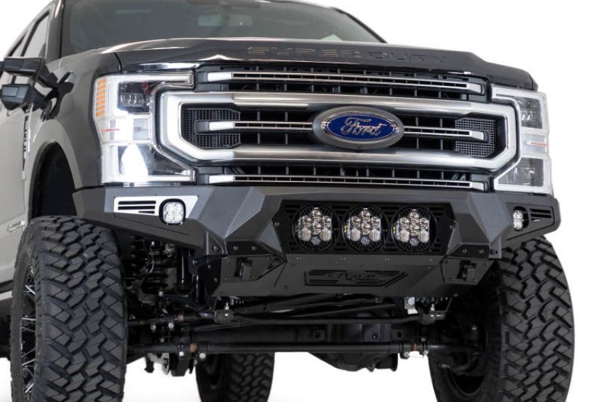 Addictive Desert Designs F160014100103 17-20 Ford Super Duty Bomber Front Bumper w/ Mounts For 3 Baja Designs LP6s