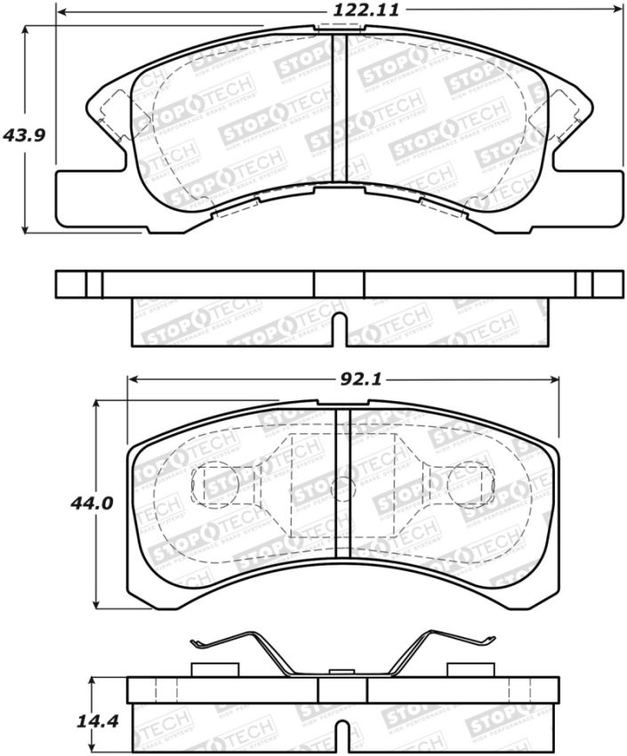 Stoptech 308.17310 Street Brake Pads - Front
