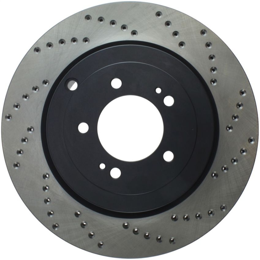 Stoptech 128.46075L 08 Mitsubishi Evo AWD Drilled Left Rear Rotor