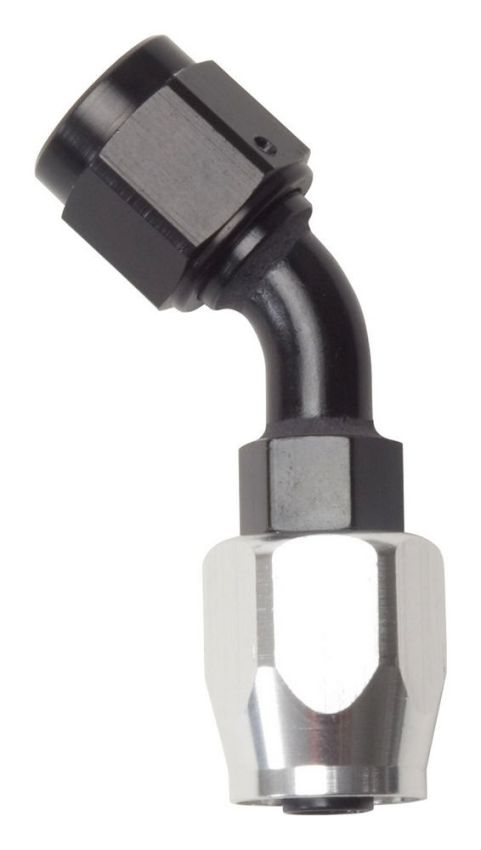 RUSSELL RUS610093 #6 45 Deg Hose Fitting Black/Silver