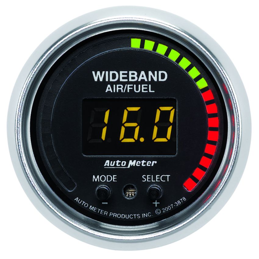 AutoMeter 3878 GAUGE, AIR/FUEL RATIO-PRO, 2 1/16