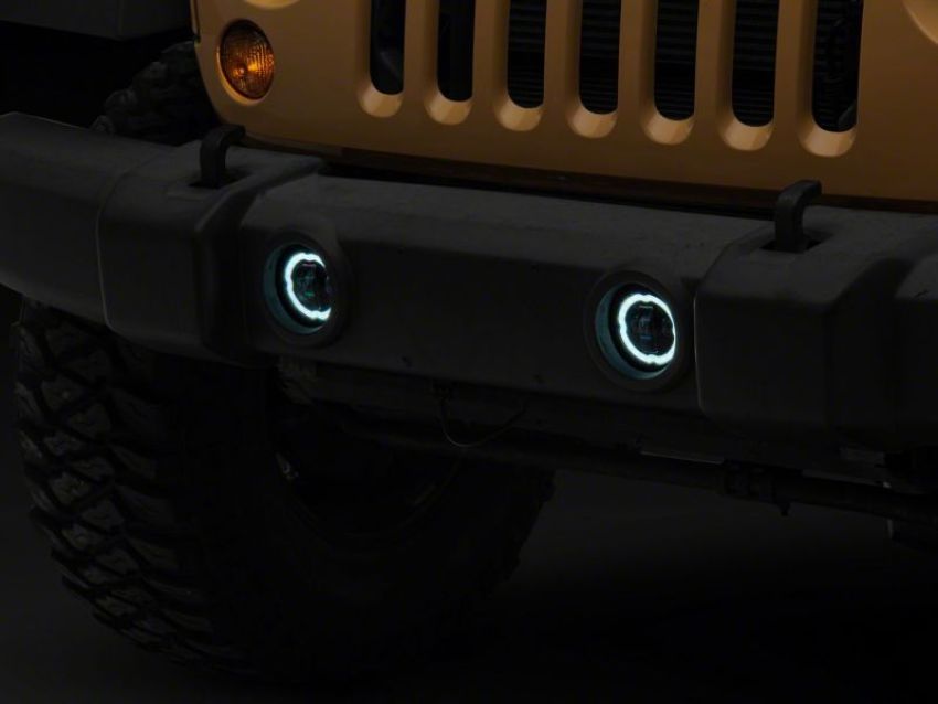 Raxiom J177415 18-23 Jeep Wrangler JL Axial Series Angel Eye LED Fog Lights
