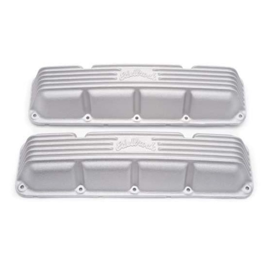 EDELBROCK EDE41999 Valve Cover Kit Classic Finned AMC/Jeep V8 67-91