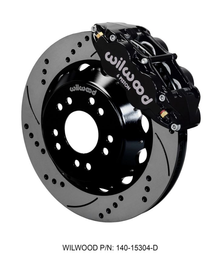 Wilwood 140-15304-D Narrow Superlite 6R Front Hat Kit 14.00 Drilled 63-87 C10 w/  Pro Spindles