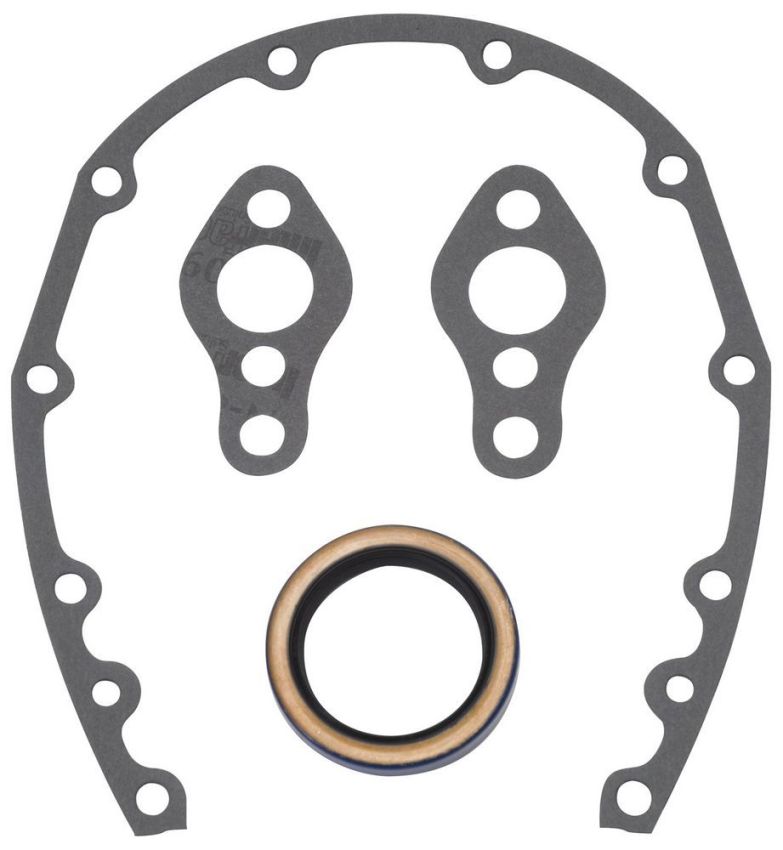 EDELBROCK EDE6997 SBC Timing Cover Gasket  and Oil Seal Kit