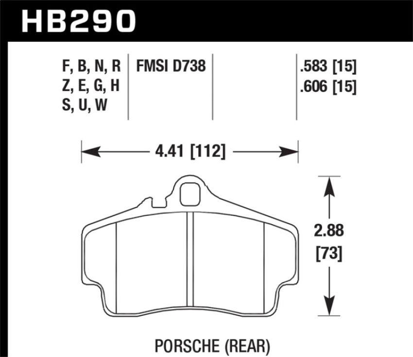 Hawk Performance HB290Z.583 Performance Ceramic Disc Brake Pad