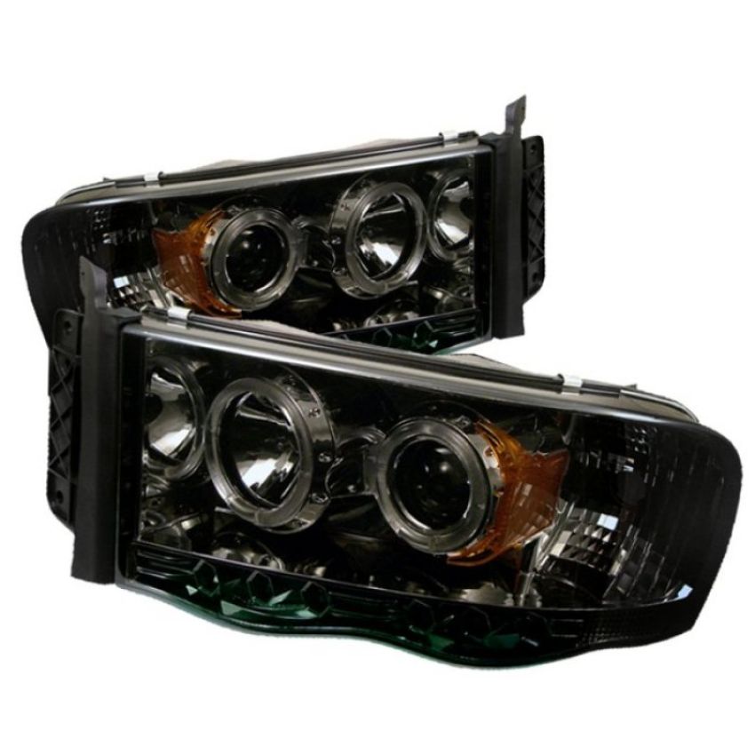 SPYDER 5009999 Projector Headlights - LED Halo - Smoke