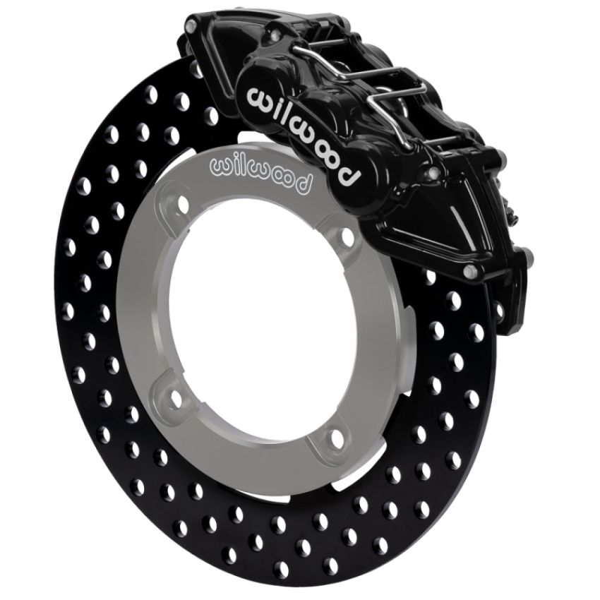 Wilwood 140-16626-D 19-22 Honda Talon 1000 Black 6-Piston Front Kit 11.25in - Drilled Rotors