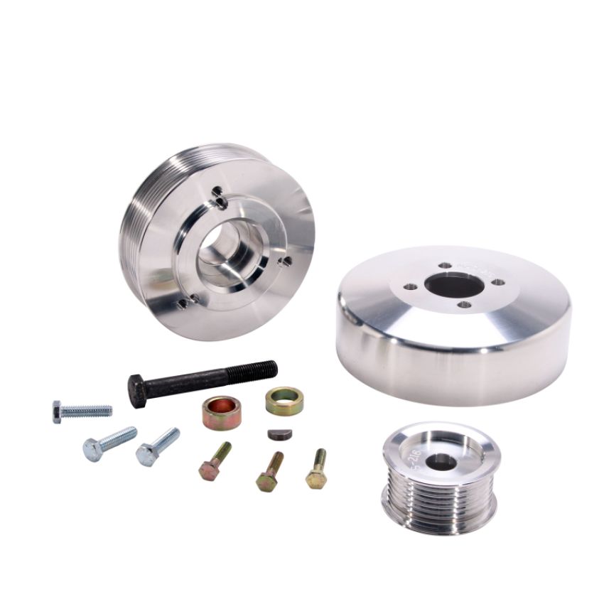 BBK Performance Parts 15550 1997-2004 FORD 4.6L/5.4L F-SERIES/EXPED 3 PC UNDER DRIVE PULLEY KIT (ALUMINUM)