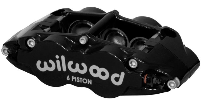 Wilwood 120-14539-BK Caliper-Forged Narrow Superlite 6R-R/H - Aluminum 1.75/1.25in/1.25in Pistons - 1.10in Rotor