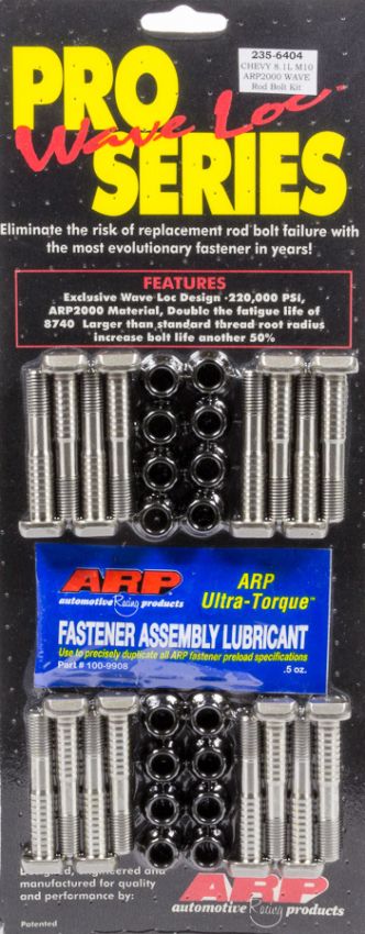 ARP ARP235-6404 BBC 8.1L M10 Rod Bolt Kit ARP2000 Pro Wave-Loc