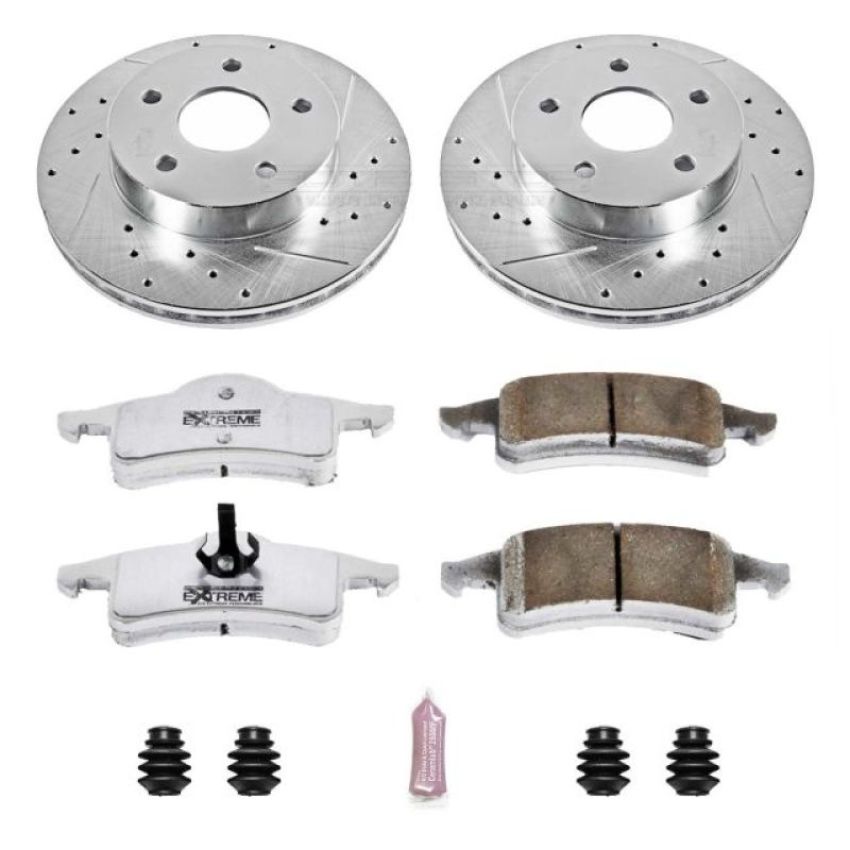 PowerStop K2151-26 Z26 Street Performance Ceramic Brake Pad and Drilled & Slotted Rotor Kit