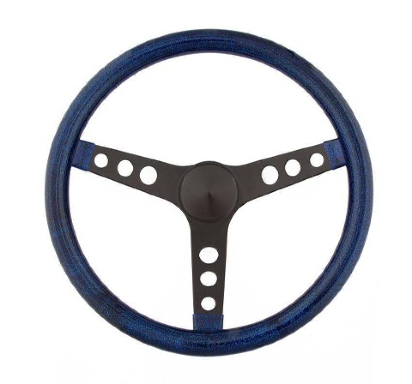 GRANT GRT8456 Steering Wheel Mtl Flake Blue/Spoke Blk 13.5