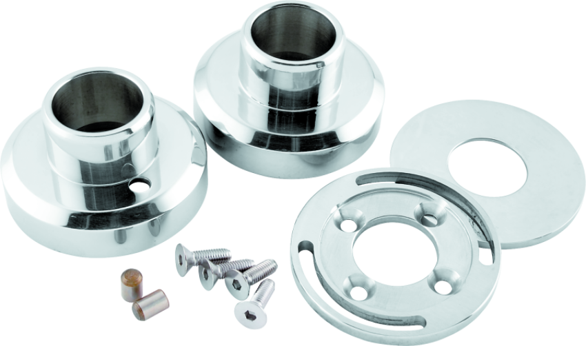 Bikers Choice 493224 Polished Stainless Steel Hidden External Forkstop Kit Cuctom