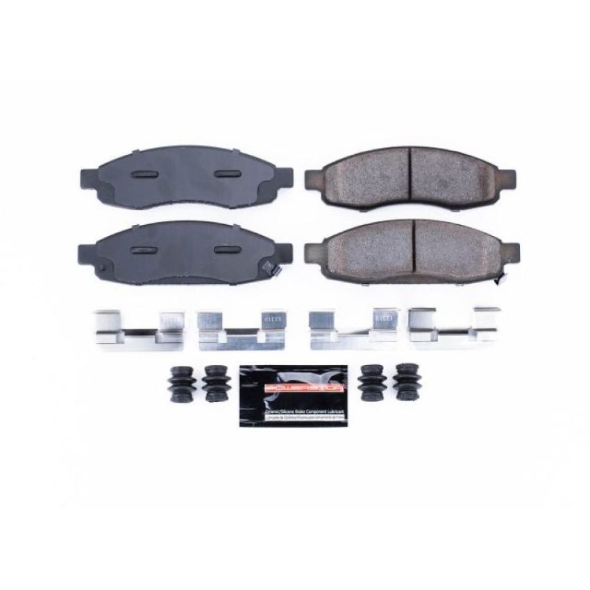 PowerStop Z23-1183 PowerStop - Z23 Daily Driver Carbon-Fiber Ceramic Brake Pads with Hardware Kit
