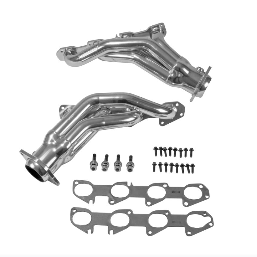 BBK Performance Parts 40190 2011-24 DODGE CHALL CHARGER 6.4L 1-7/8 SHORTY HEADERS (POLISHED SILVER CERAMIC)
