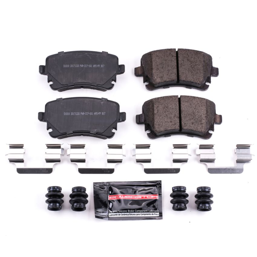 PowerStop Z23-1018 PowerStop - Z23 Daily Driver Carbon-Fiber Ceramic Brake Pads with Hardware Kit