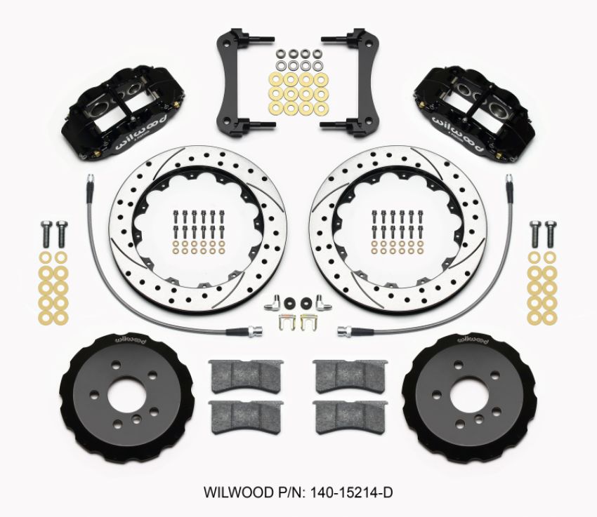Wilwood 140-15214-D Narrow Superlite 6R Front Hat Kit 12.88in Drilled 2014-2015 Mini Cooper w/Lines