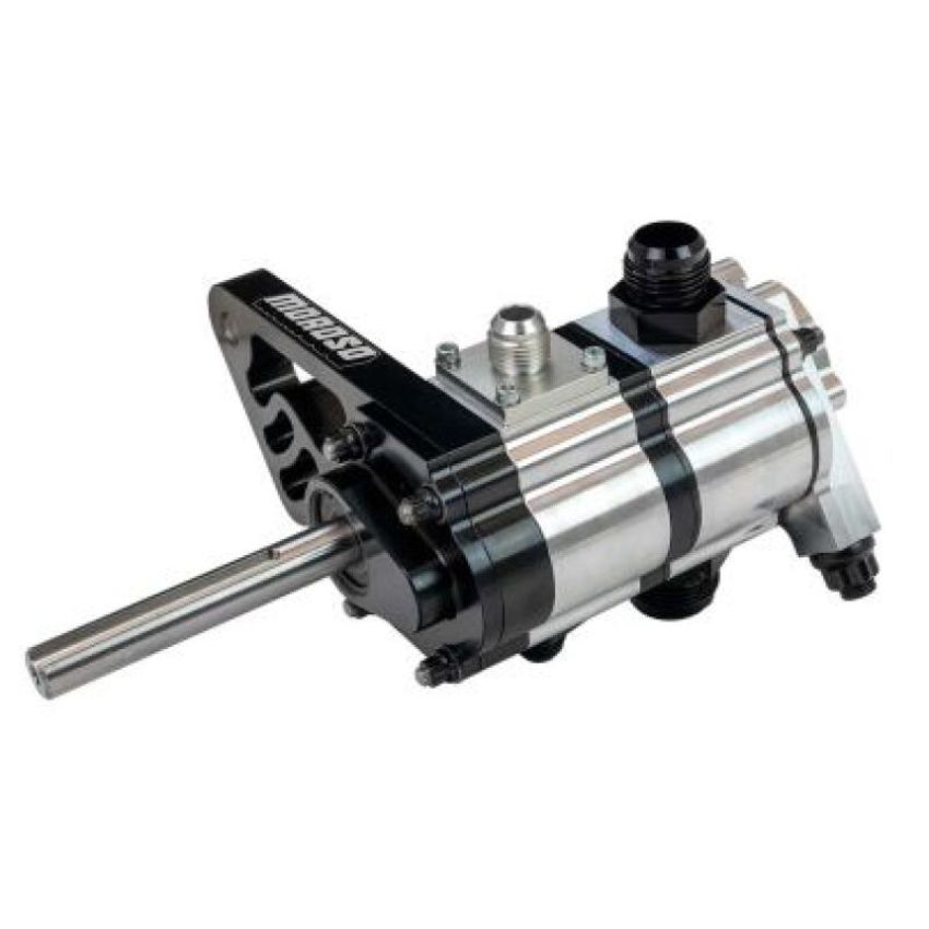 Moroso 22377 2 Stage Scavenge Tri Lobe Driver Left Side Door Mount 1.50in PS Oil Pump w/Fuel Pump Drive