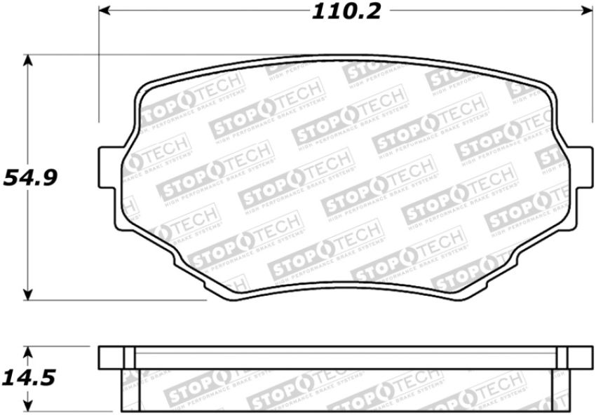 Stoptech 308.06800 Street Brake Pads