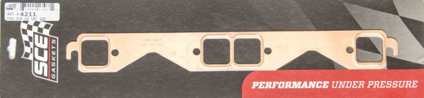 SCE GASKETS 4211 PRO COPPR EMBSSD EXH SBC WITH SQUARE PORT HEADERS