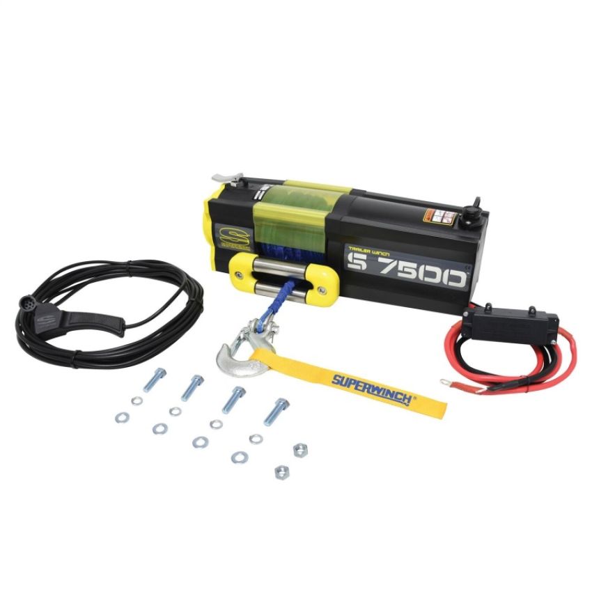Superwinch 1475201 7500 LBS 12V DC 5/16in x 54ft Synthetic Rope S7500 Winch