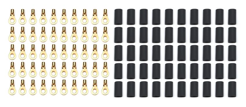 QUICKCAR RACING PRODUCTS QRP57-471-50 Ring Terminal #8 14-16 Ga w/Heat Shrink 50pk
