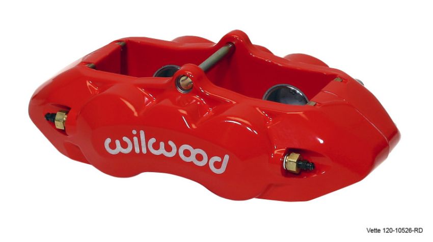 Wilwood 120-10526-RD Caliper-D8-4 Rear Red 1.38in Pistons 1.25in Disc