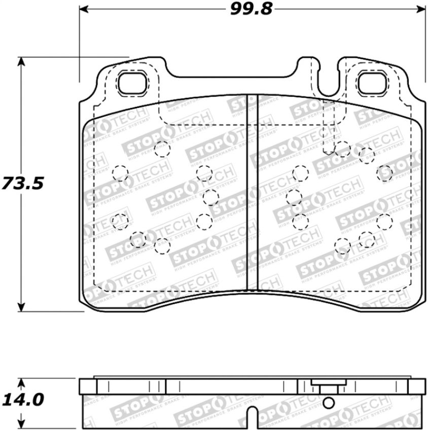 Stoptech 308.05611 Street Brake Pads - Front