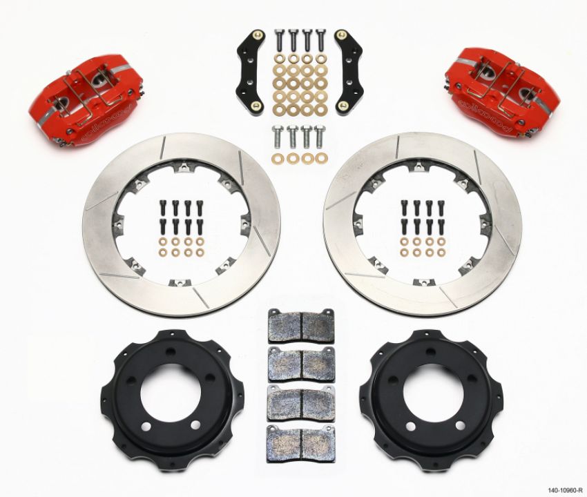 Wilwood 140-10960-R Dynapro Rear Kit 12.19in Red Backdraft Cobra (BMW E36 Based)