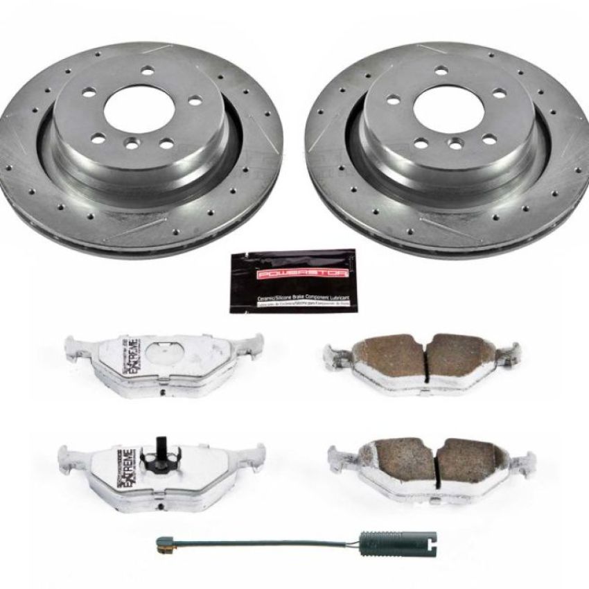 PowerStop K581-26 Z26 Street Performance Ceramic Brake Pad and Drilled & Slotted Rotor Kit