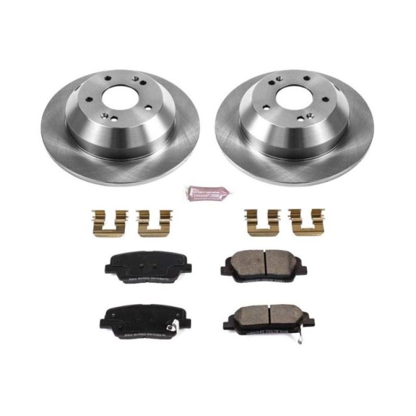 PowerStop KOE7507 OE Stock Replacement Low-Dust Ceramic Brake Pad and Rotor Kit