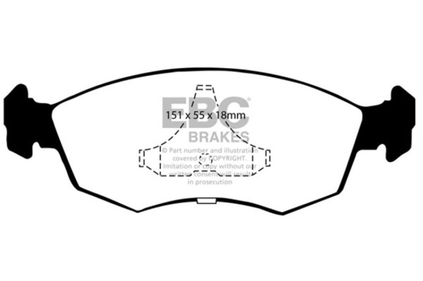 EBC Brakes DP2605/2 Greenstuff 2000 Series Sport Brake Pads