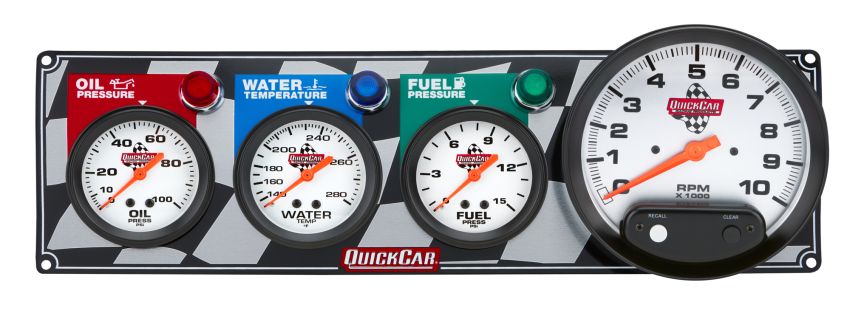 QUICKCAR RACING PRODUCTS QRP61-6042 3-1 Gauge Panel OP-WT-FP-Tach
