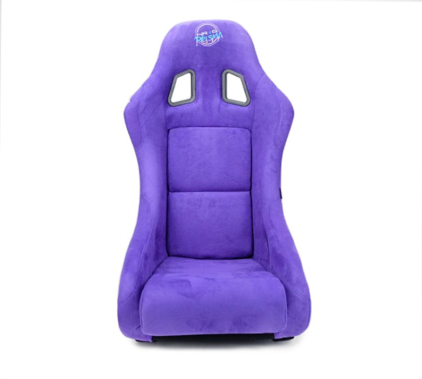 NRG FRP-303PP-PRISMA FRP Bucket Seat PRISMA Edition w/ Pearlized Back Purple Alcantara - Medium