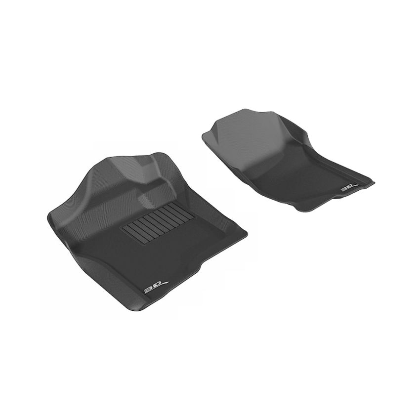 3D MAXpider 2014-2018 Chevrolet/GMC Silverado/Sierra Regular Cab Kagu 1st Row Floormat - Black