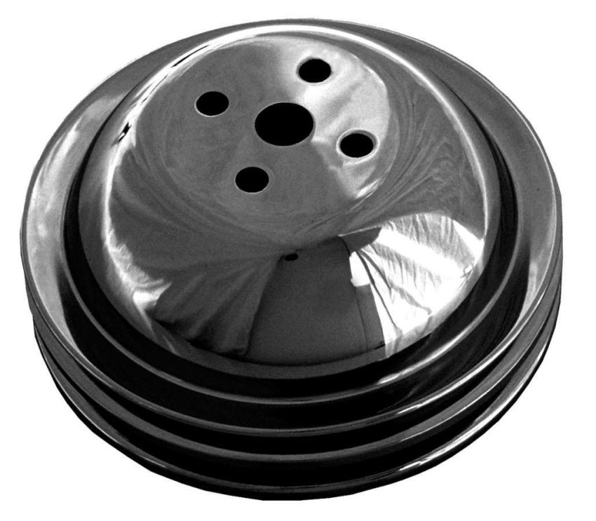 TRANS-DAPT TRA8615 BBC SWP Water Pump Pulley 2 Groove Black