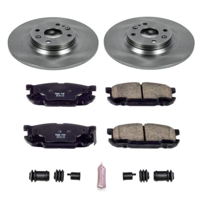 PowerStop KOE5267 OE Stock Replacement Low-Dust Ceramic Brake Pad and Rotor Kit