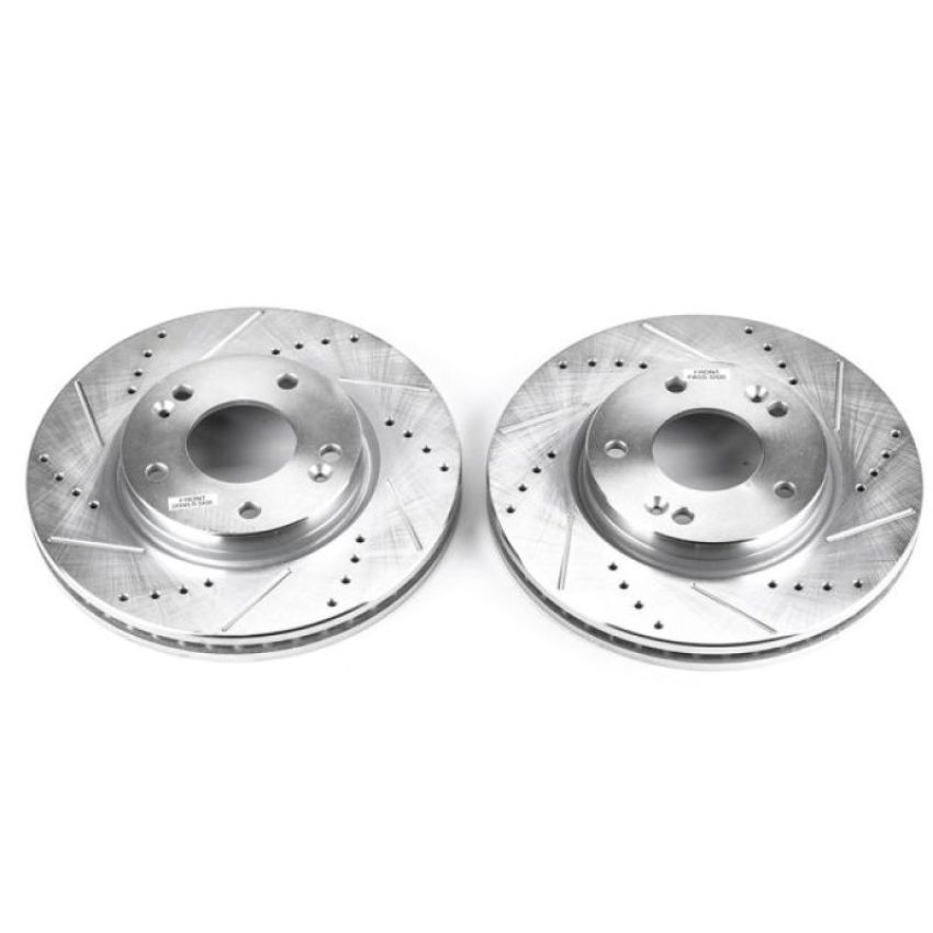 PowerStop JBR949XPR PowerStop Evolution Performance Drilled, Slotted & Plated Brake Rotor Pair