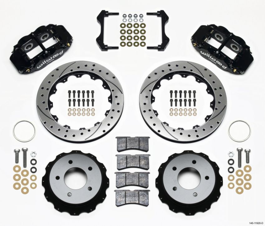 Wilwood 140-11920-D Narrow Superlite 4R Rear Kit 12.88in Drilled 84-87 Corvette C4