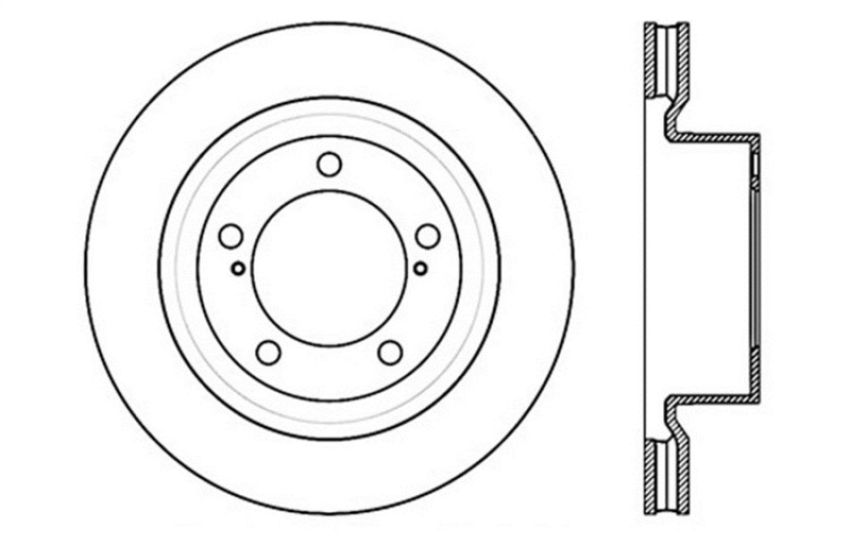 Stoptech 128.44156R Drilled Sport Brake Rotor