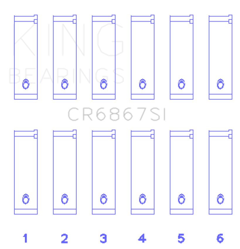 King Engine Bearings CR6867SI0.75 Chrysler 215 Cid/241 Cid 24V (Size +0.75mm) Connecting Rod Bearing Set