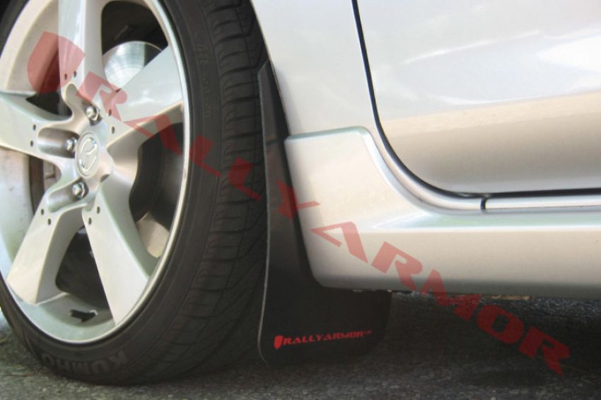 Rally Armor MF9-UR-BLK/RD Black Mud Flap/Red logo