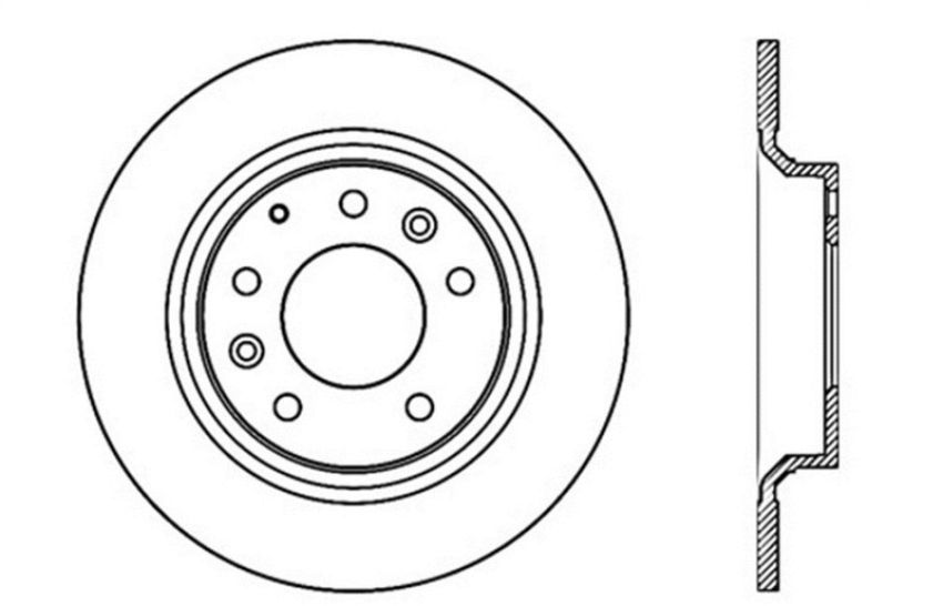 Stoptech 128.45064L 06-10 Ford Fusion / 06-10 Mazda Miata MX-5 / 03-09 Mazda 6 Drilled Left Rear Rotor
