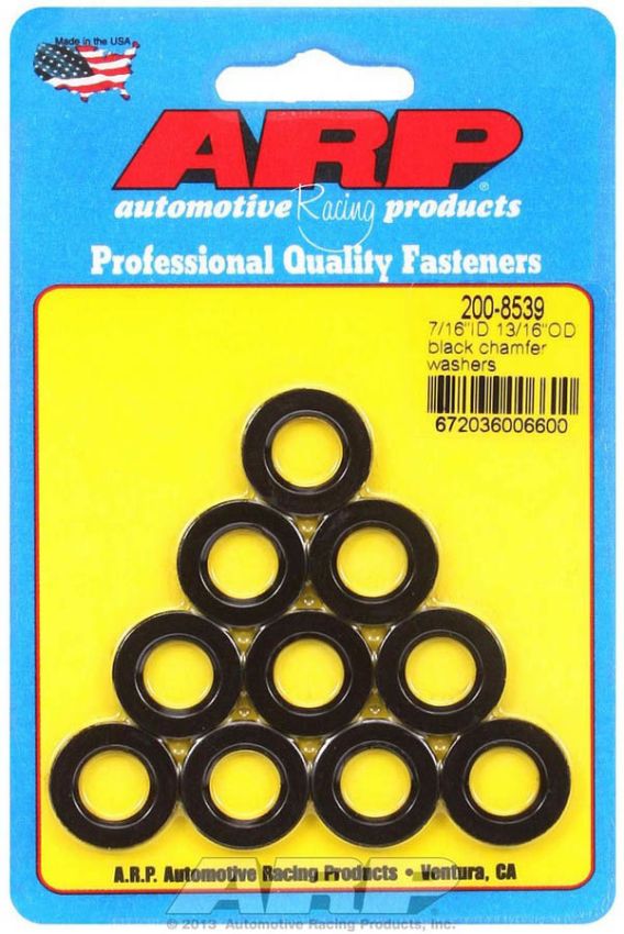 ARP ARP200-8539 Black Washers - 7/16 ID x 13/16 OD (10)