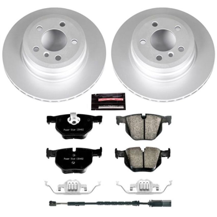 PowerStop CRK7429 Genuine Geomet Coated Rotor and Carbon-Fiber Ceramic Brake Pad Kit