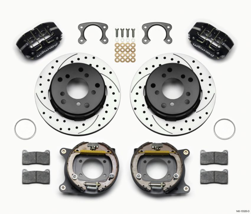 Wilwood 140-13320-D Dynapro Lug Mount P/S Park Brake Kit Drilled Small Ford 2.36in Off Bronco 5 x 5.50