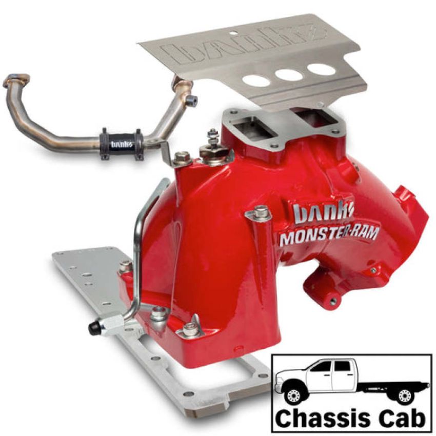 Banks Power 42805-R 19-24 Ram 3500/4500/5500 6.7L Diesel Monster-Ram Intake System w/Fuel Line - Red